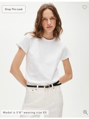 J. Crew White Boyfriend Jersey Crewneck Tee